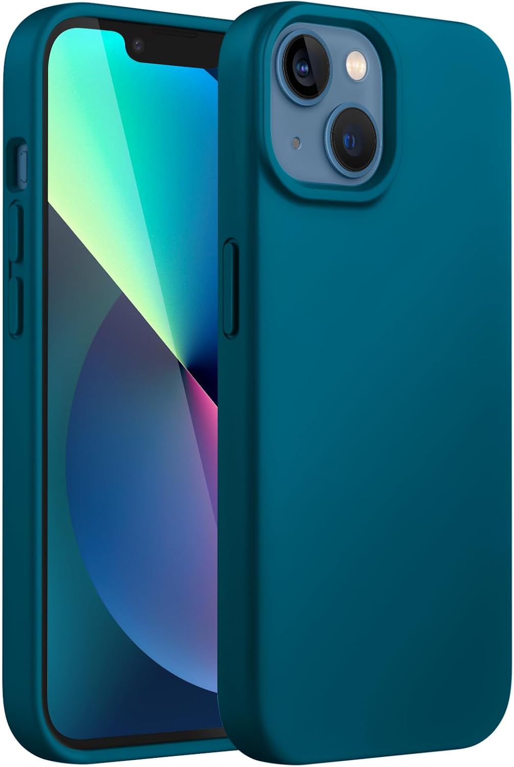 Thumbnail 6 de JETech iPhone 13-hoesje van siliconen met microvezelvoering, zwart