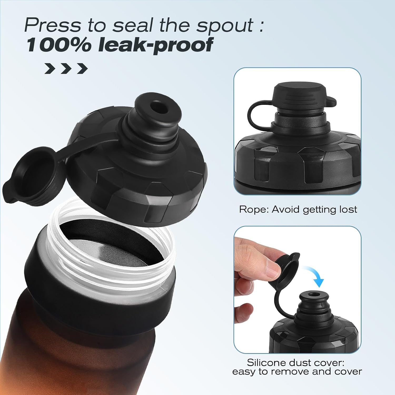 Detalle de GXCROR Bike Water Bottle Holder & 22oz Bottle Combo (lightweight cage set)