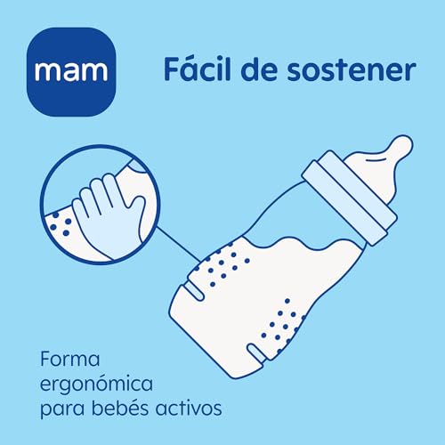 Detalle de MAM Pack 2 Biberones 330 ml para a partir de 6 meses con tetina X Especial para líquidos espesos – Easy Active