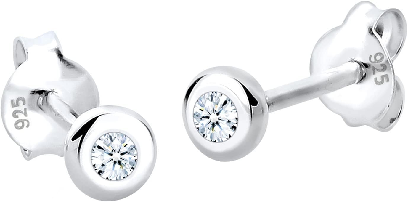 Detalle de Elli DIAMONDS Ohrstecker 0,06 ct Silber