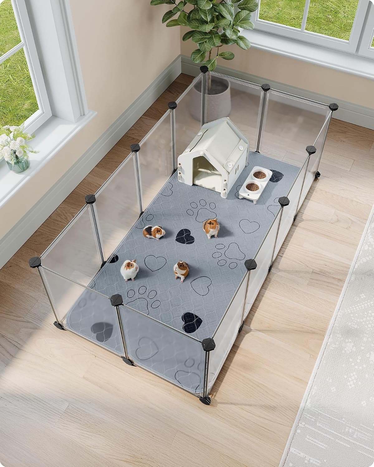 Detalle de Feandrea Tapis lavable pour chien – lot de 2, 122 x 61 cm, taille L, anti-fuite et absorbants réutilisables