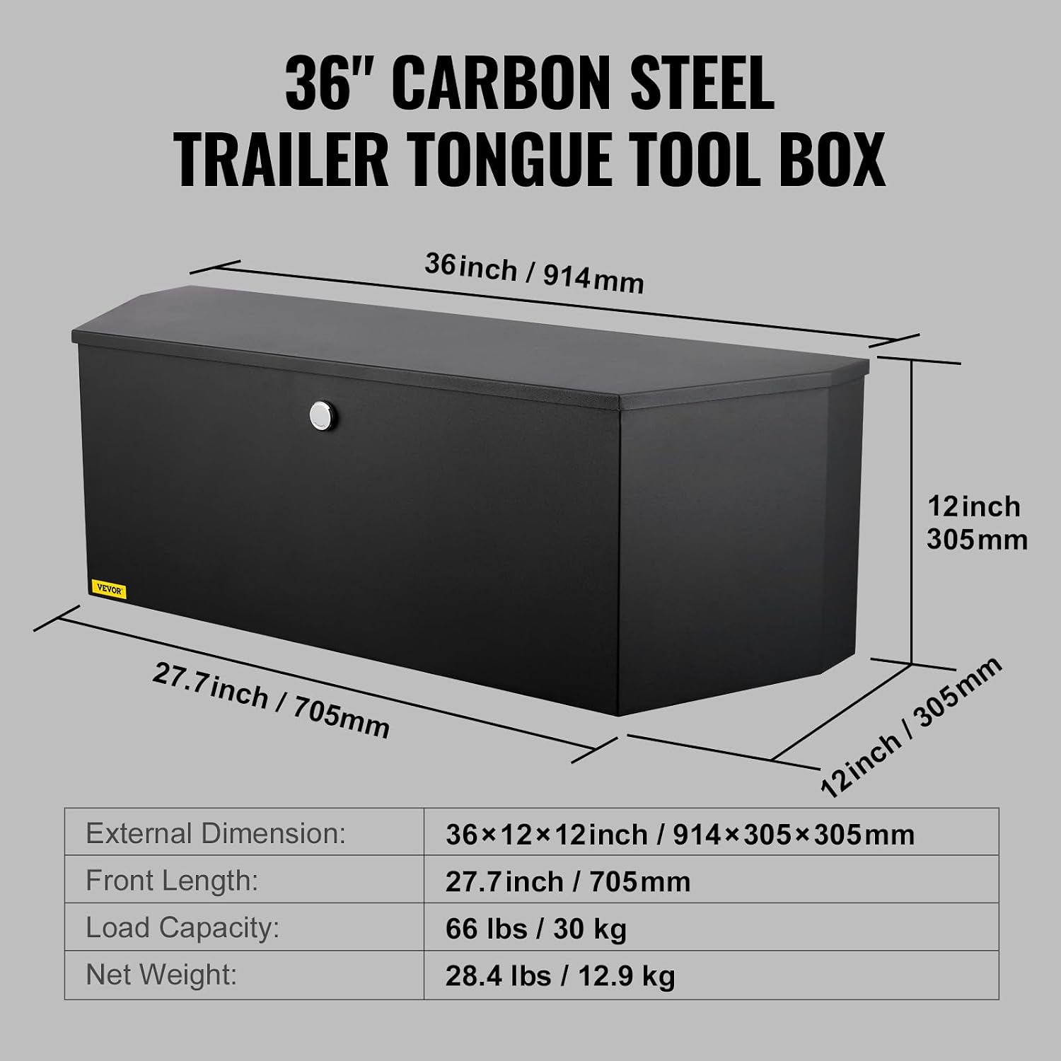 Thumbnail 6 de VEVOR Trailer Tongue Box 36" storage