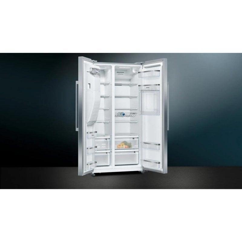 Detalle 2 de Siemens iQ500 KA93GAIDP frigorífico americano No Frost con dispensador de agua y hielo