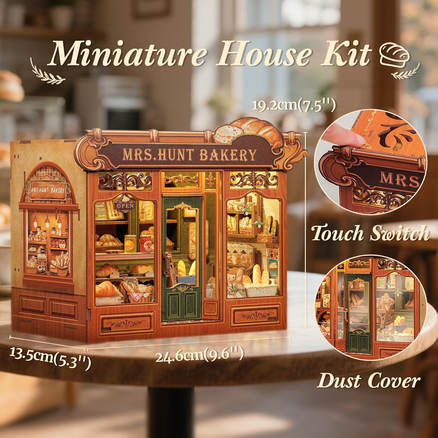 Detalle 2 de CUTEBEE Book Nook Kit Mrs Hunt Bakery