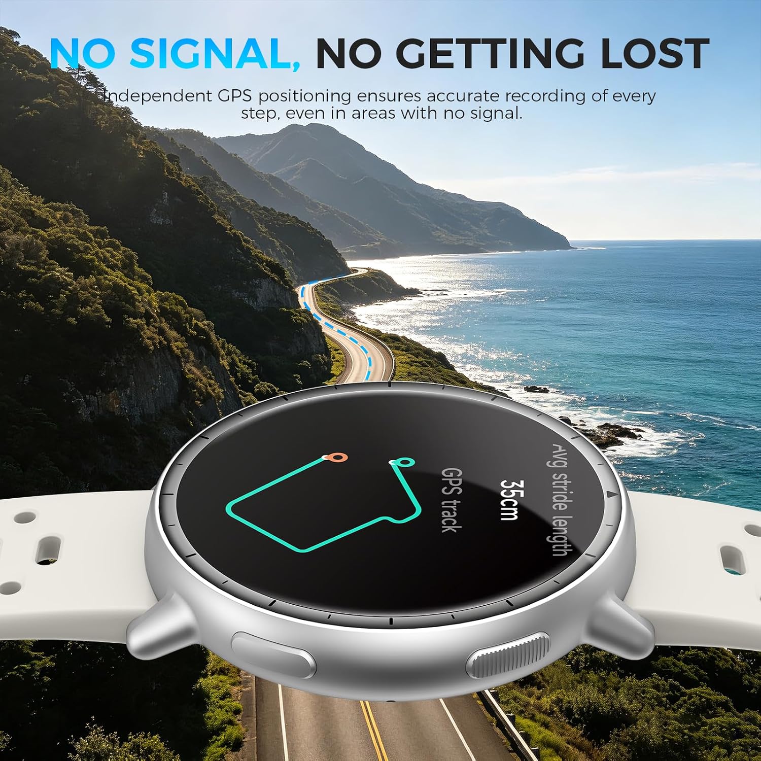Detalle de GT1 Smart Watch with GPS, Heart Rate, SpO2 & 110 Sports Modes