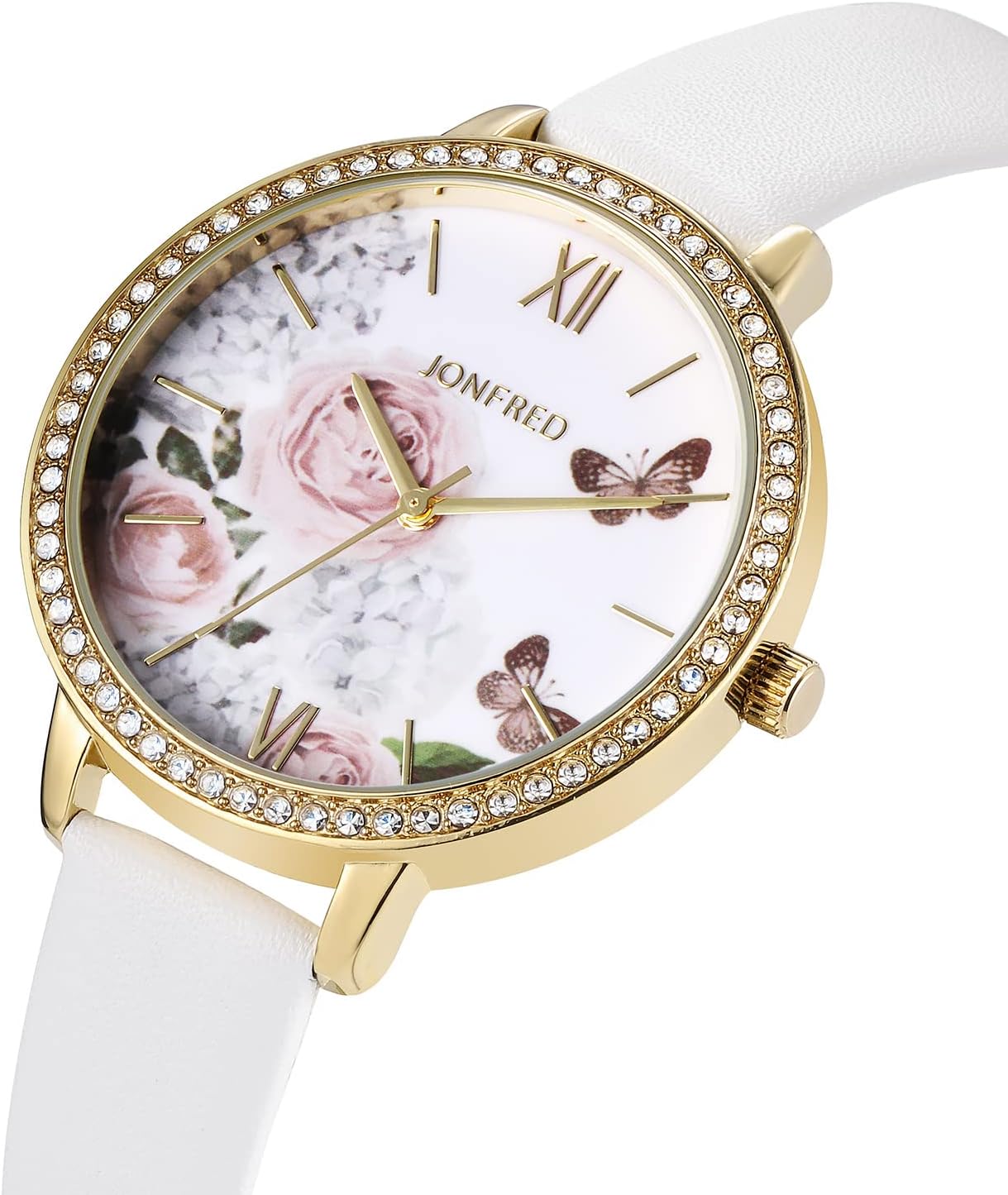 Detalle de KIMOMT montre femme à bracelet cuir et mouvement quartz étanche (mode, bijoux)