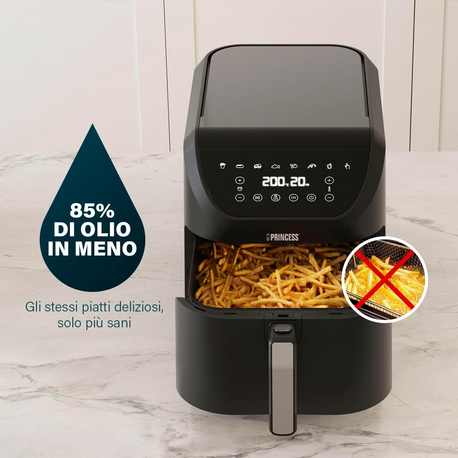 Thumbnail 5 de Princess Friggitrice senza olio SlimFry 8 L 2000 W (182256) salvaspazio