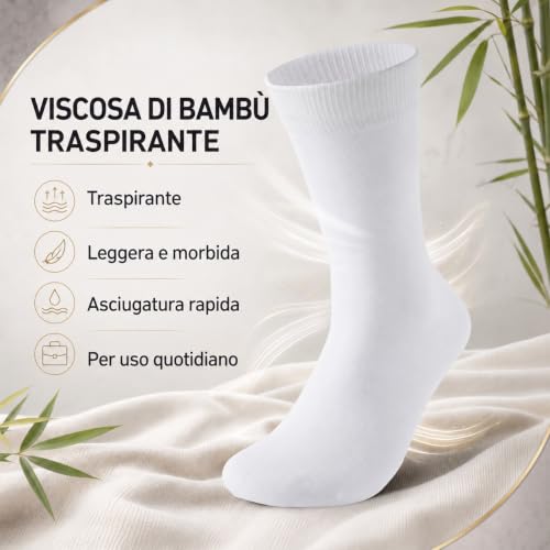 Detalle de SukModen calzini unisex in viscosa di bambù, medio spessore e cucitura piatta