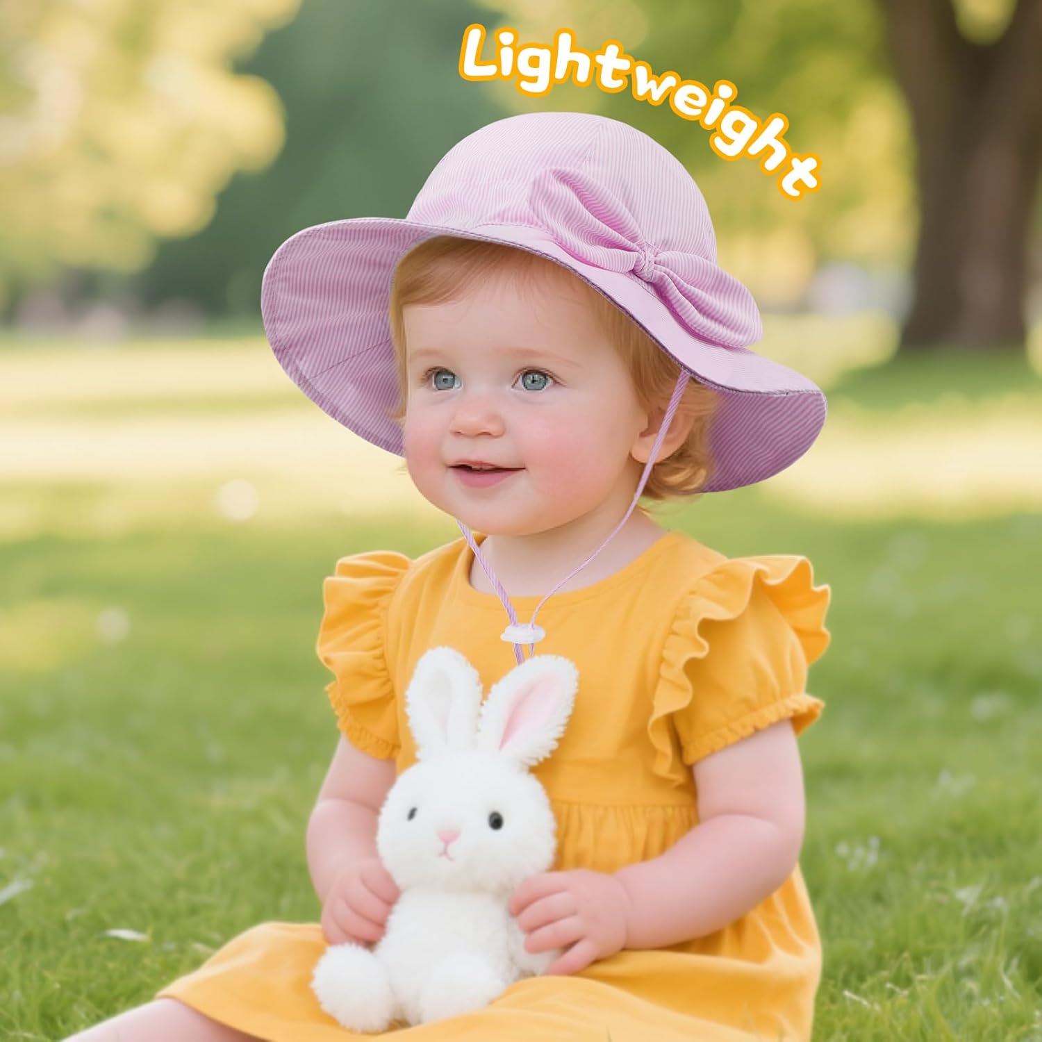 Thumbnail 3 de DRESHOW Baby Sun Hat Toddler Sun Protection Hat with Chin Strap UPF 50+