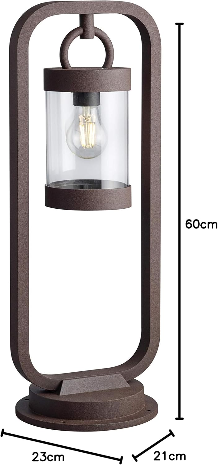 Thumbnail 4 de TRIO Leuchten Sambesi 504160124 - Lampadaire d'extérieur en fonte d'aluminium, rouille et acrylique transparent, E27