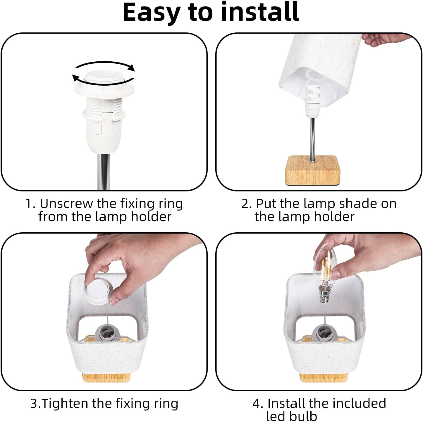 Thumbnail 5 de Jayencer Touch Control Table Lamp, Dimmable