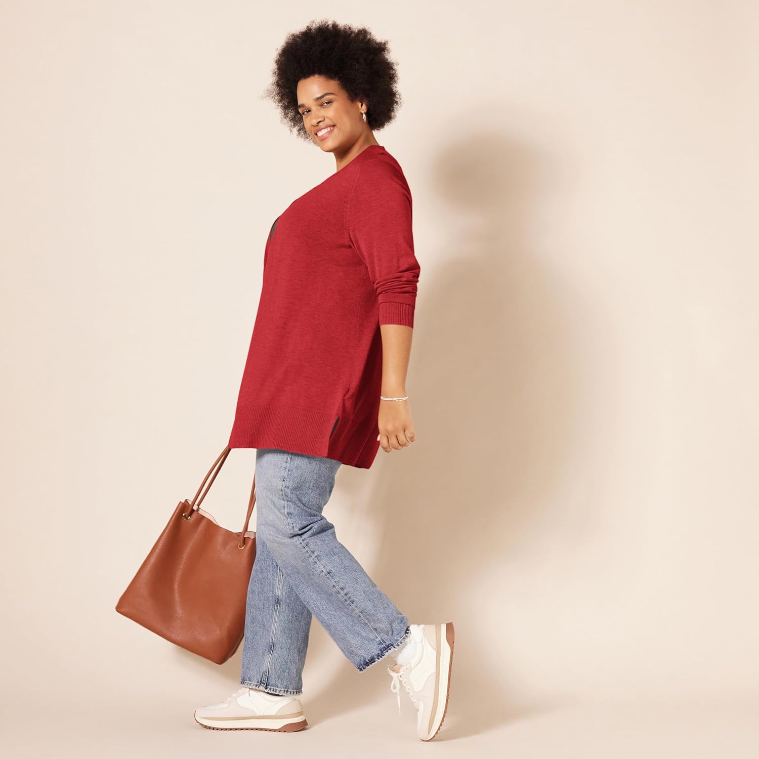 Thumbnail 6 de Amazon Essentials Damen leichte Strickjacke ohne Knöpfe (Übergröße erhältlich) – offene Rebeca aus leichter Baumwoll-Mischung