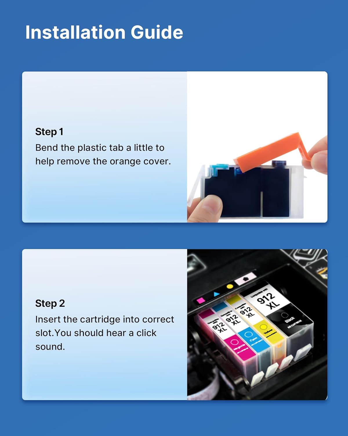 Thumbnail 6 de 912XL Ink Cartridges Replacement Pack for HP OfficeJet (4-Pack) – OfficeJet 8010/8012/8013/8014/8015/8017/8018 and Pro 8020–8030