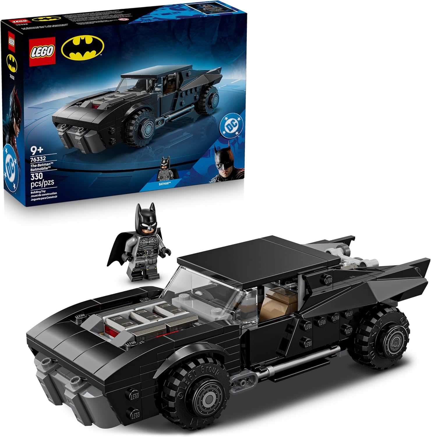 Detalle de LEGO DC Batmobile di Batman 76332 – Kit da Collezione con Minifigure Batman e Moneta Dorata