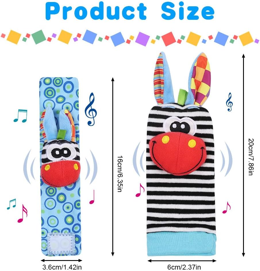 Thumbnail 1 de HAGOT Calzini Sonaglio Neonato: sonaglio da polso e caviglia per stimolare il bimbo da 0 a 12 mesi