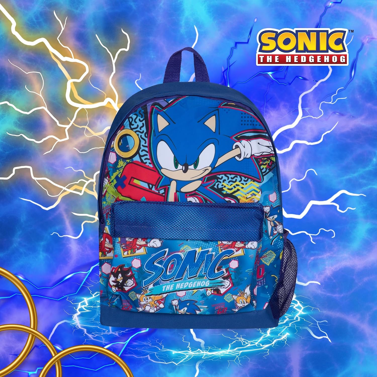 Thumbnail 1 de Sonic The Hedgehog Kids Backpack – Premium Multicolour School Rucksack