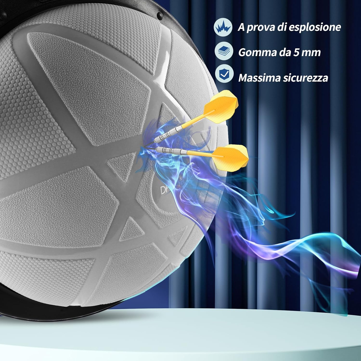 Thumbnail 1 de DH FitLife Balance Ball – Balance Ball da 60 cm con fasce e pompa, peso massimo 200 kg