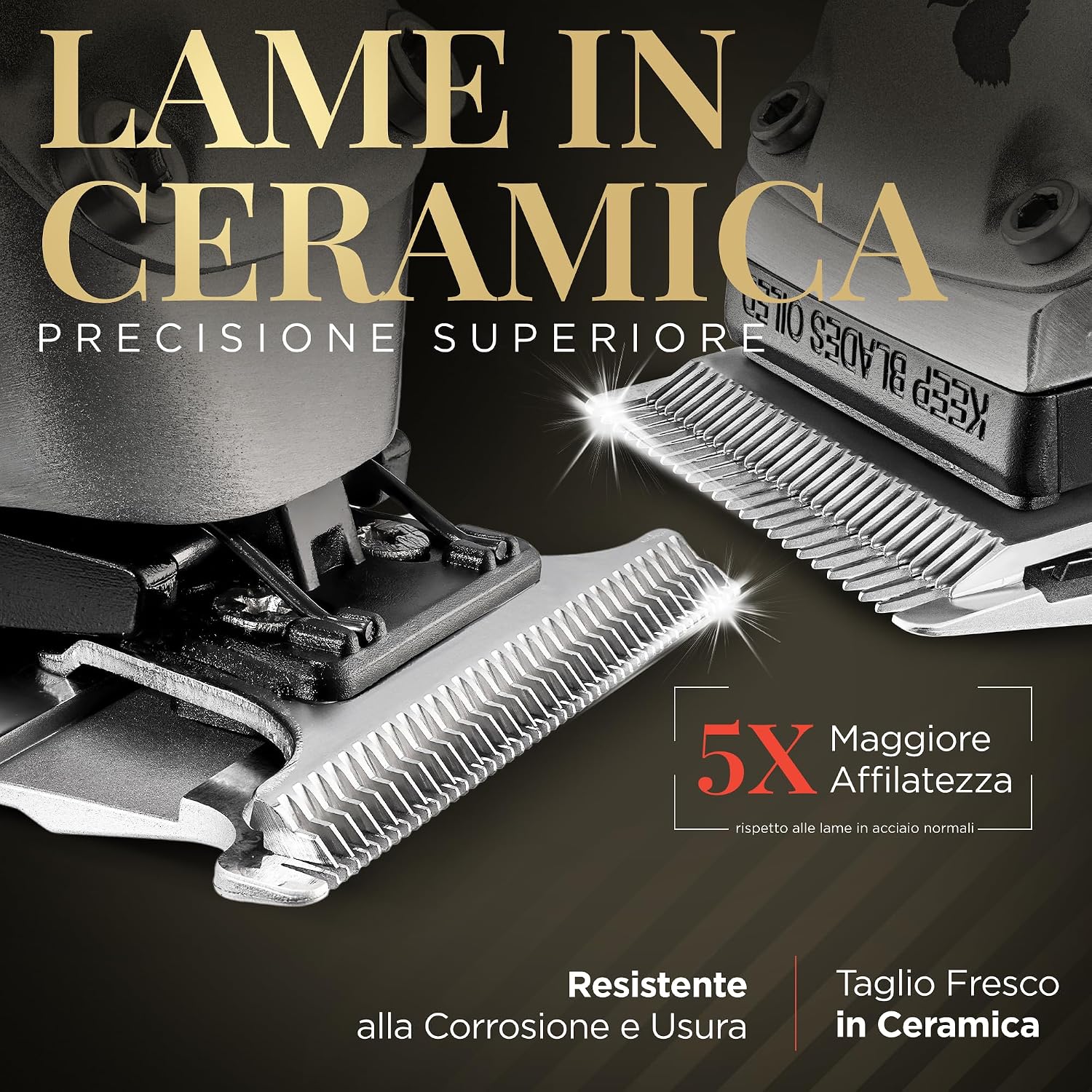 Thumbnail 6 de Fagaci Tagliacapelli Uomo Professionale con Lame Ceramica/DLC e Motore Brushless – Precisione Superiore