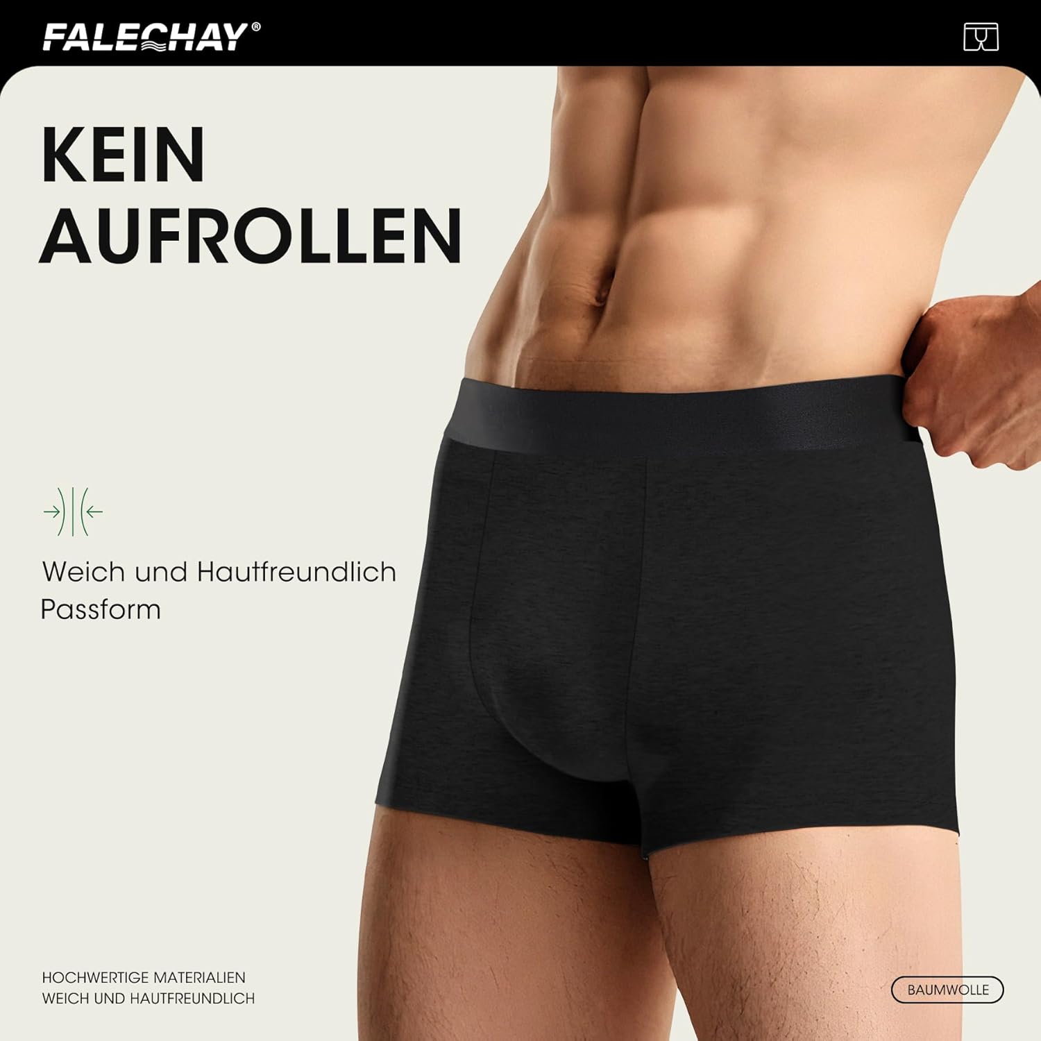 Thumbnail 4 de Falechay Boxershorts Herren im 6er-Pack – Baumwolle ohne kratzende Etiketten (Gr. S–3XL)