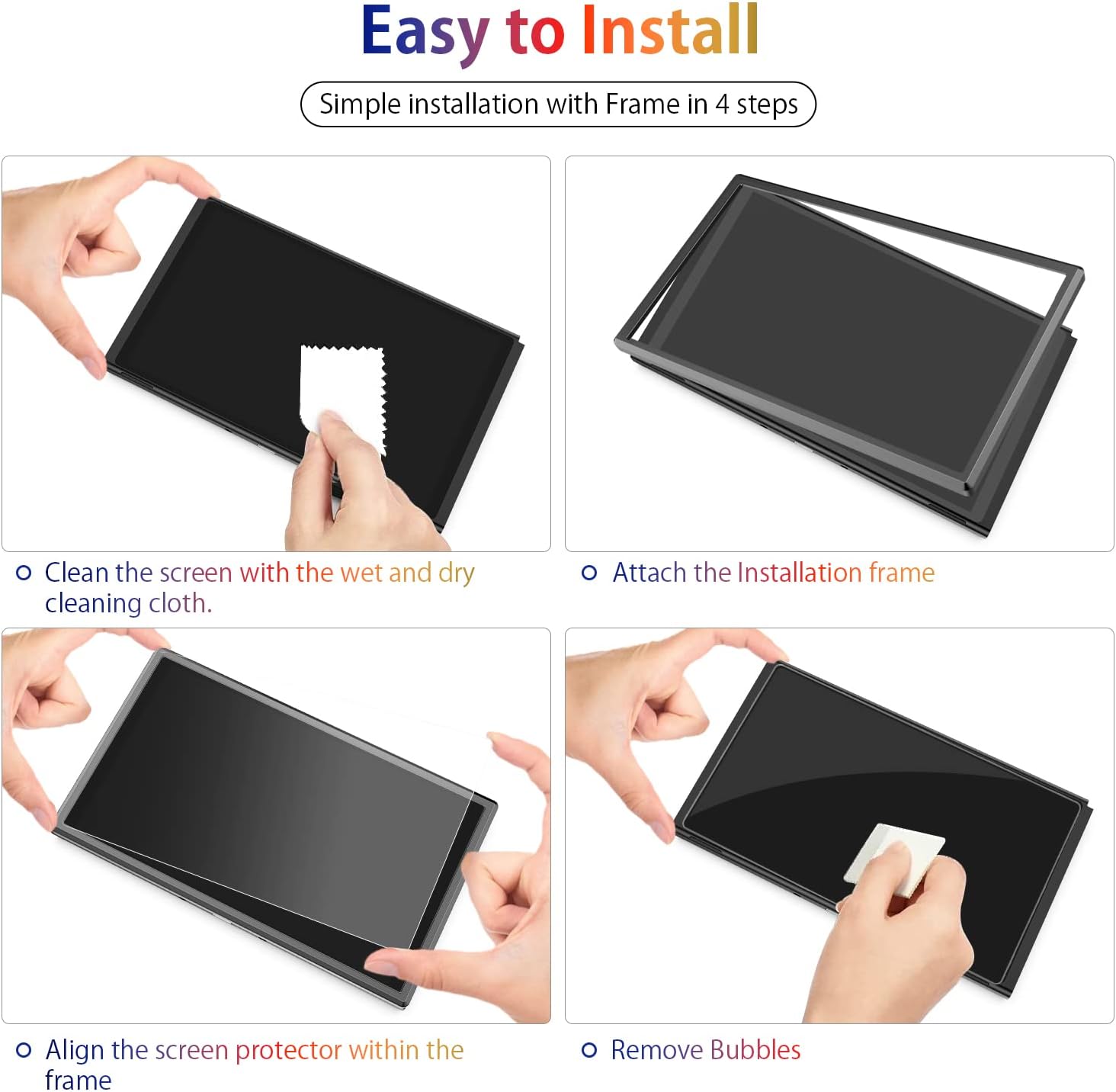 Thumbnail 2 de daydayup Tempered Glass Screen Protector 4-pack for Nintendo Switch OLED