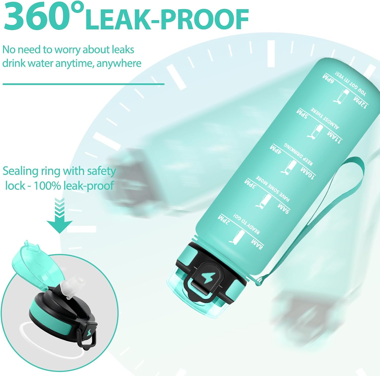 Detalle de Mulbijeo Botella Agua 1 litro libre de BPA