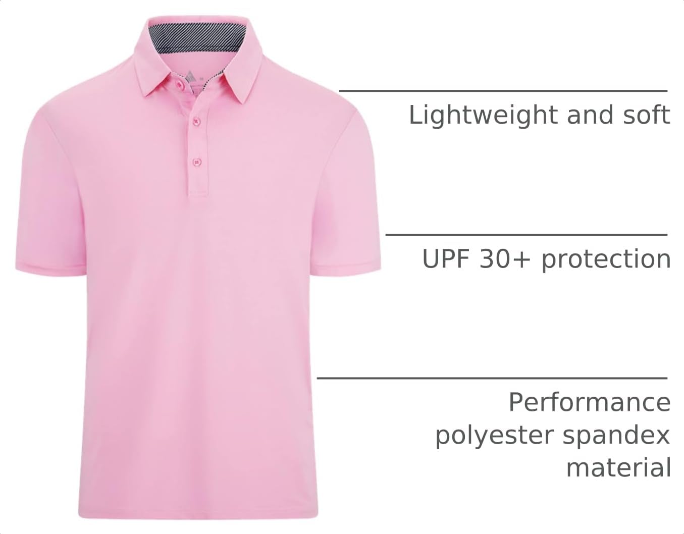 Thumbnail 3 de ZITY Men’s Short Sleeve Golf Polo Shirt with Moisture Wicking Print