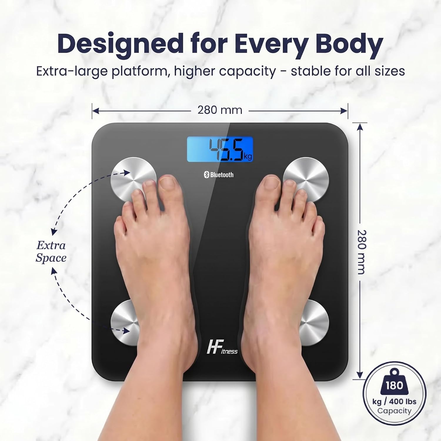 Detalle 2 de HomeFashion smart scale with 28cm platform