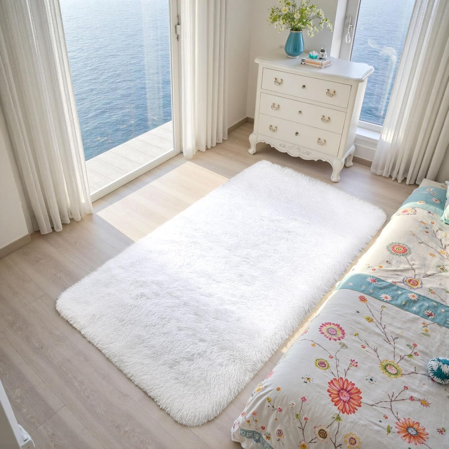 Thumbnail 3 de Sour Lemon Wohnzimmerteppiche 80 x 160 cm – grauer Läufer mit rutschfester Unterseite, waschbar