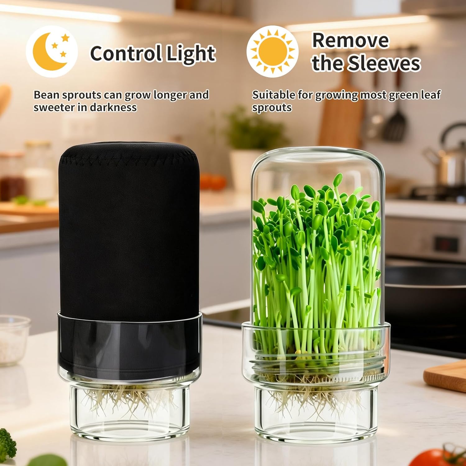 Detalle de Elitrivox Sprouting Jar Kit, 2-Pack