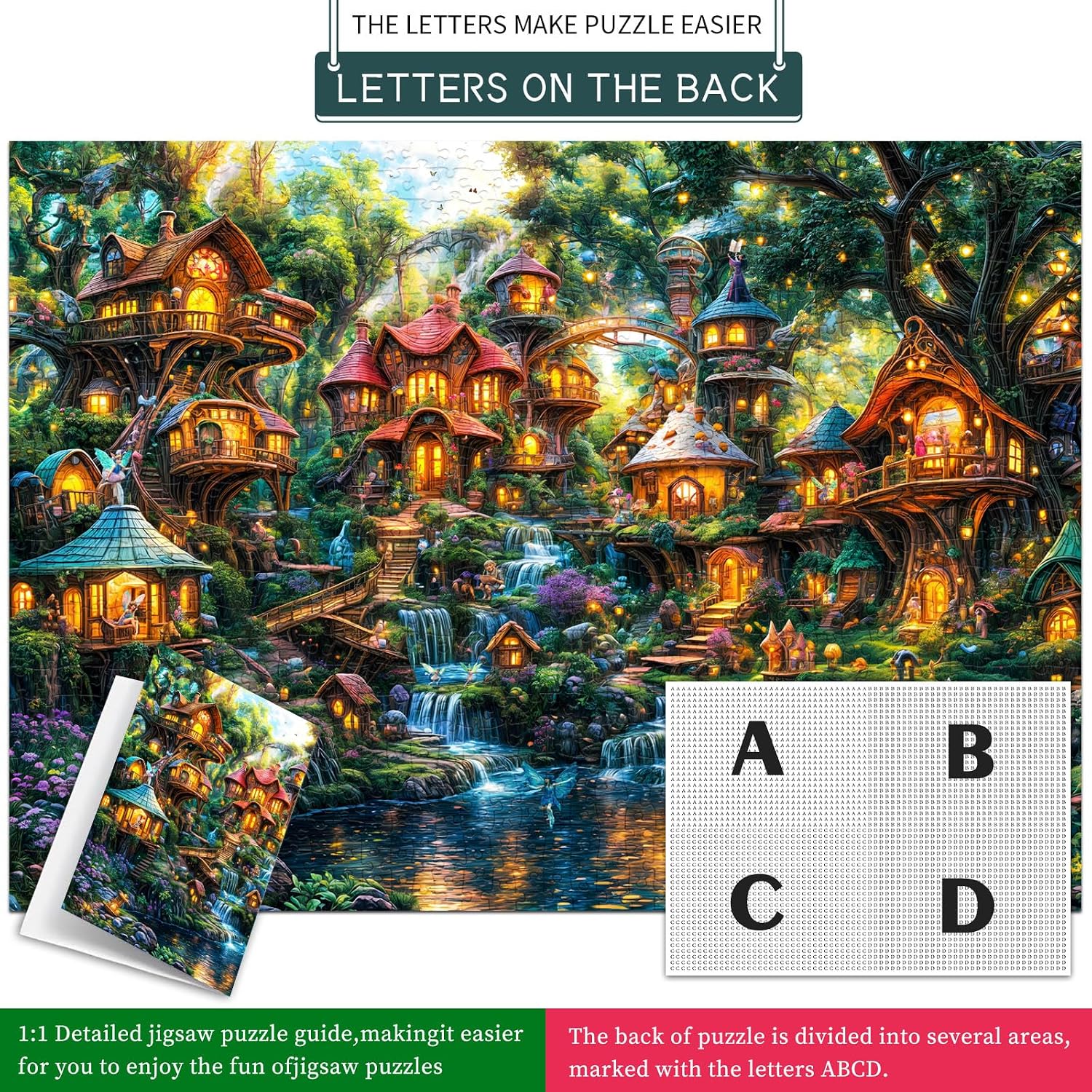 Thumbnail 5 de Chalzidar Elf Village 1000-piece jigsaw puzzle 🧩