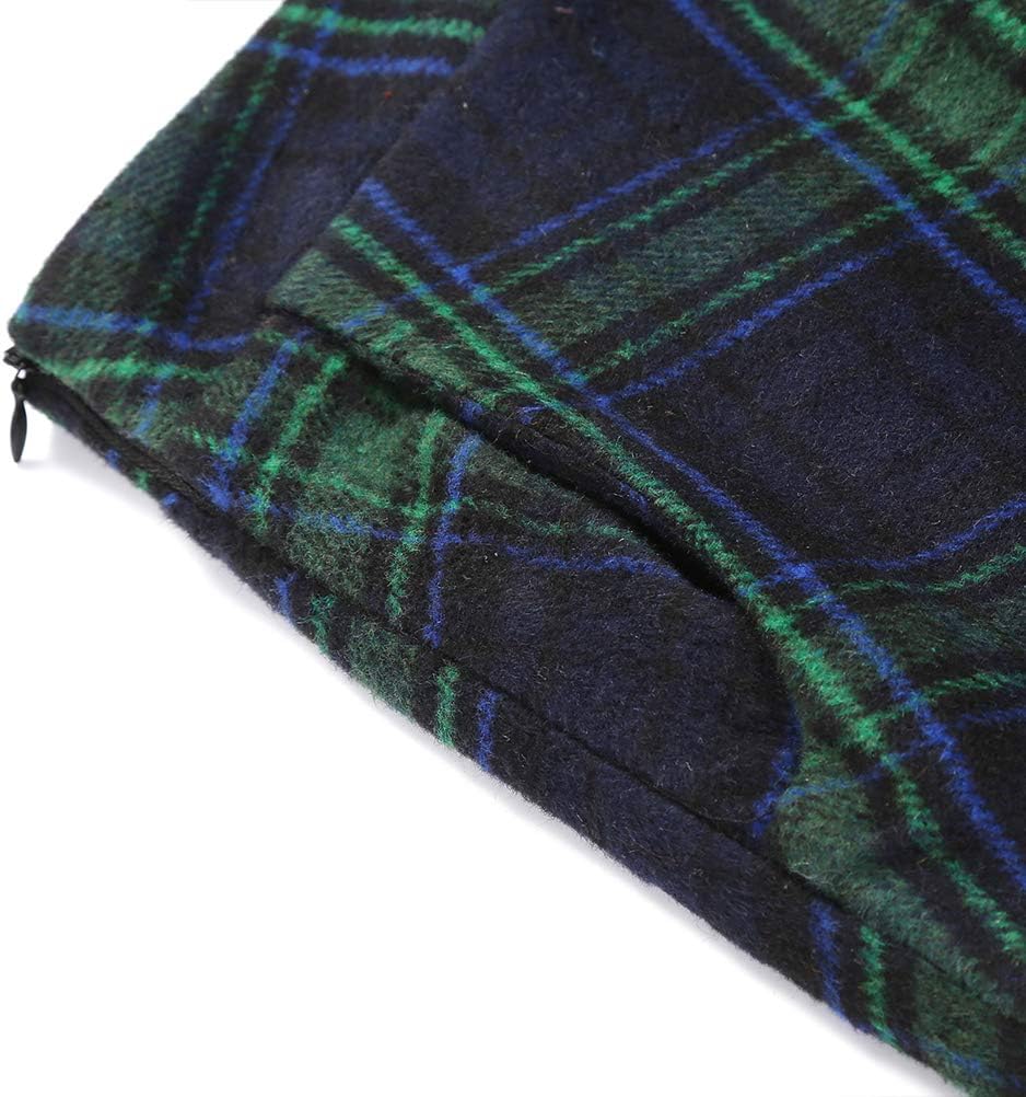 Detalle de IDEALSANXUN Women's Plaid Wool Skirt