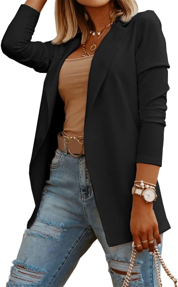 Detalle de Womens Casual Long Sleeve Knit Blazer