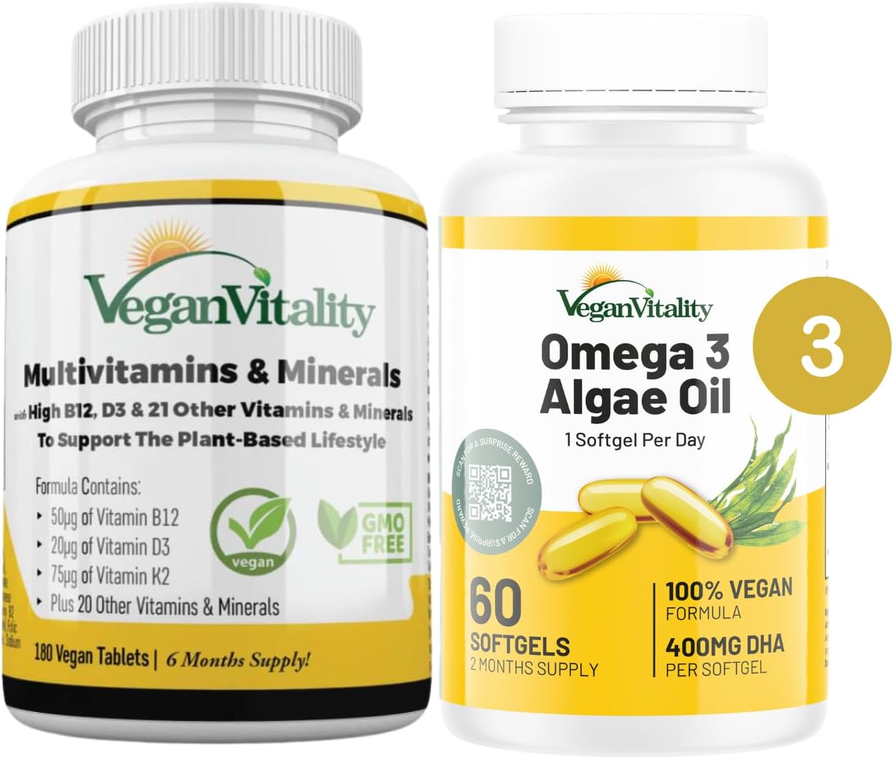 Vegan Vitality multivitamin, 6 months supply