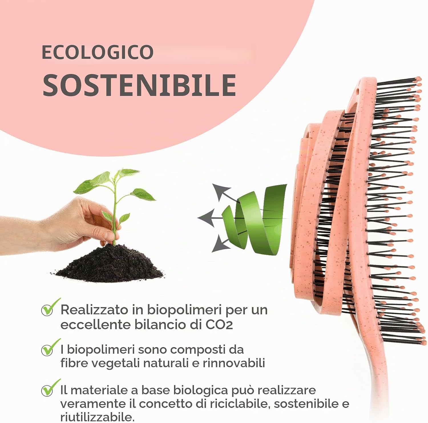 Detalle de marQus Spazzola Districante per Capelli – Bio-based, Vegana, 1 Pezzo