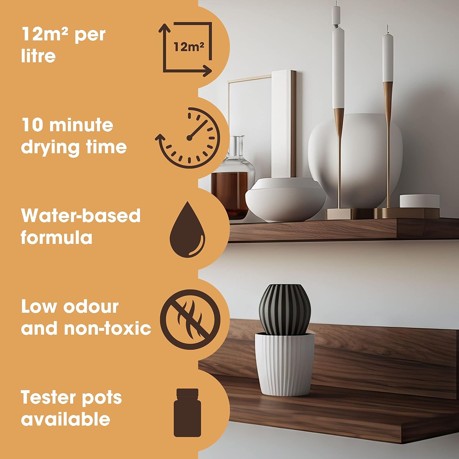Thumbnail 3 de Furniture Clinic Wood Stain (Dark Oak) – Fast Drying, Water Based & Non-Toxic Finish for Indoor & Outdoor Wood