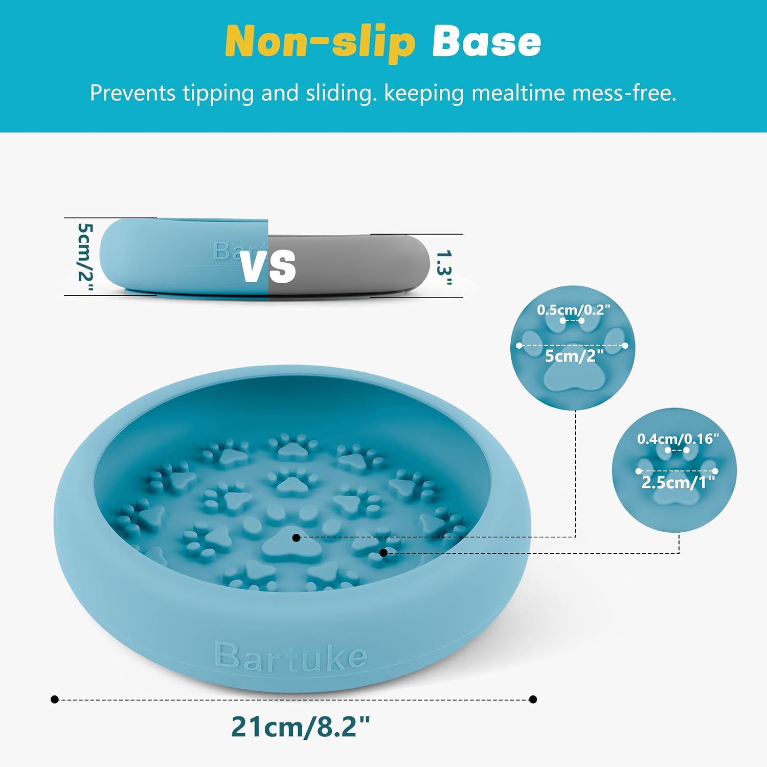 Thumbnail 2 de Bartuke Dog Lick Bowl: Slow Feeder Licking Mat for All Breeds