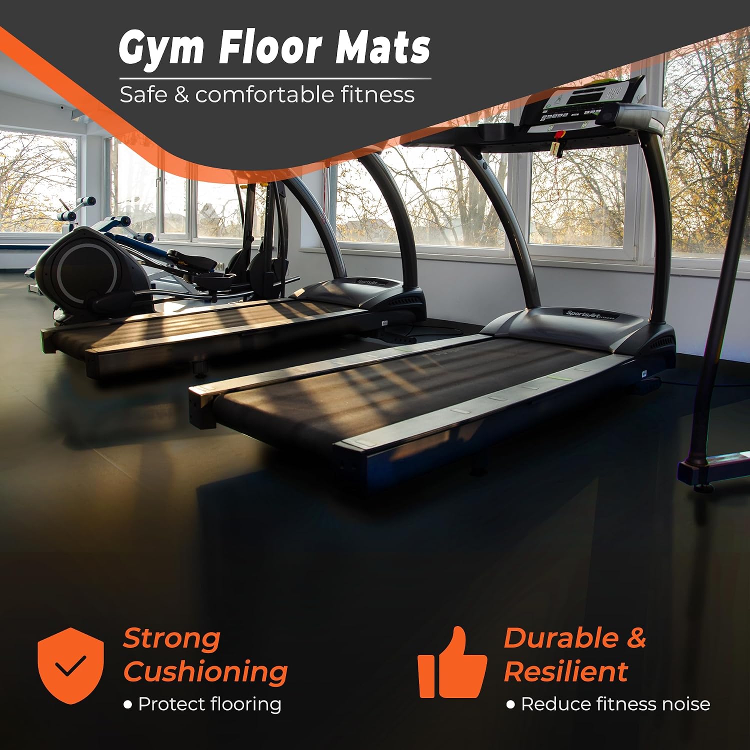 Detalle de SUPERJARE 0.4" Thick Interlocking Gym Mats 96 sq ft ๐