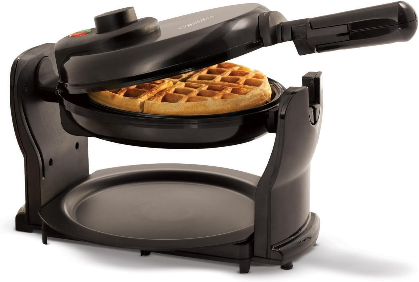 BELLA Classic Rotating Belgian Waffle Maker: 1000W, Nonstick, Removable Drip Tray