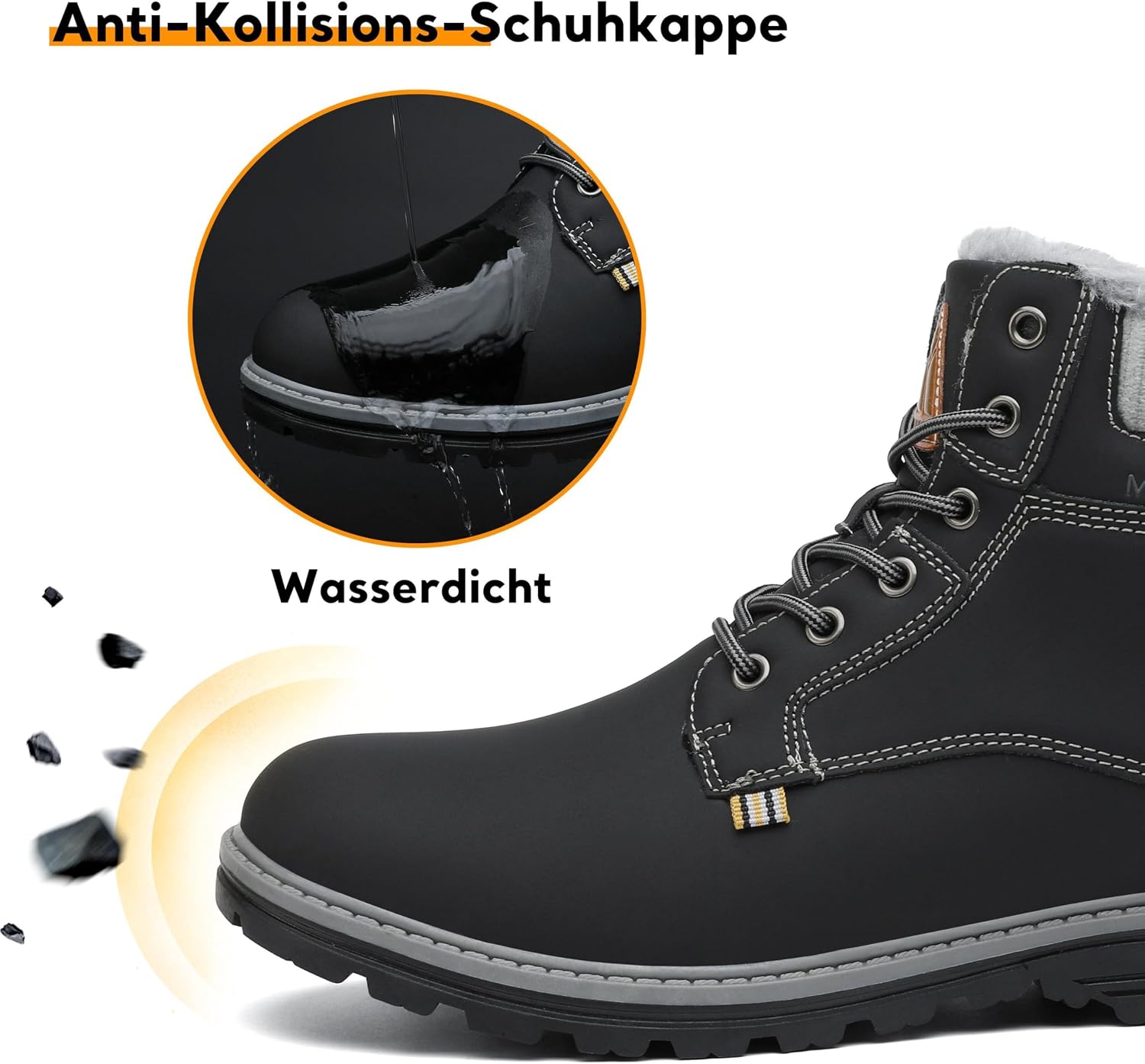 Detalle 2 de Mishansha Winterschuhe wasserdicht Gr.36-48