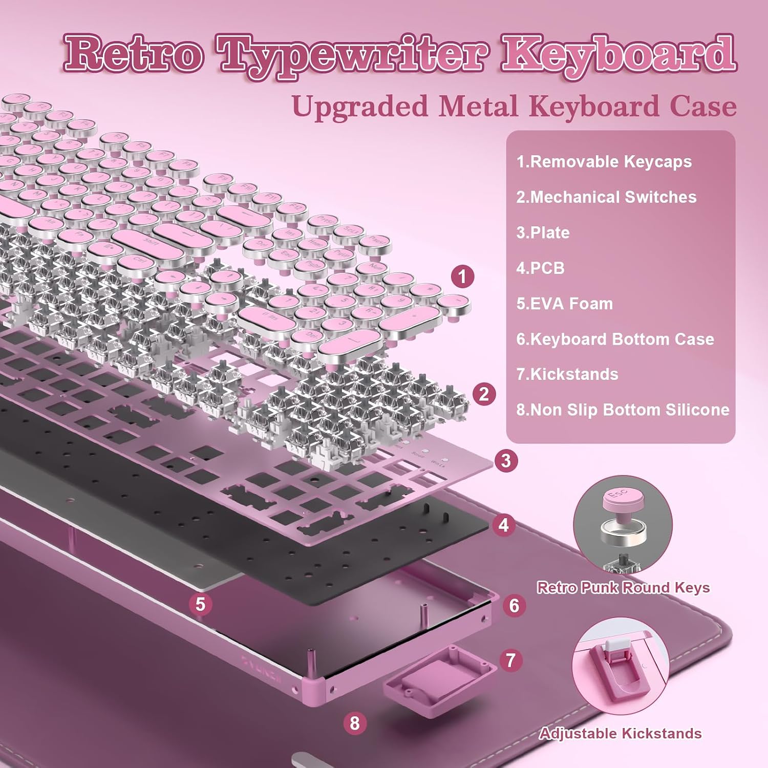 Detalle 2 de YUNZII Mechanical Keyboard, Full-Size