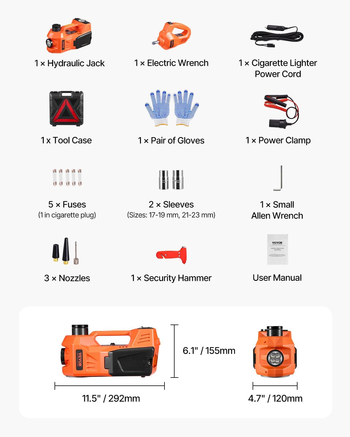 Thumbnail 6 de VEVOR elektrischer Wagenheber 5 t Set