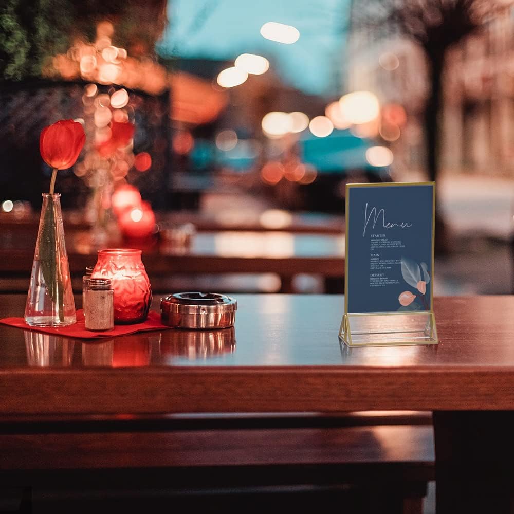 Thumbnail 4 de LUOBAO 5x7 Gold Acrylic Sign Holder 12 Pack 🪧