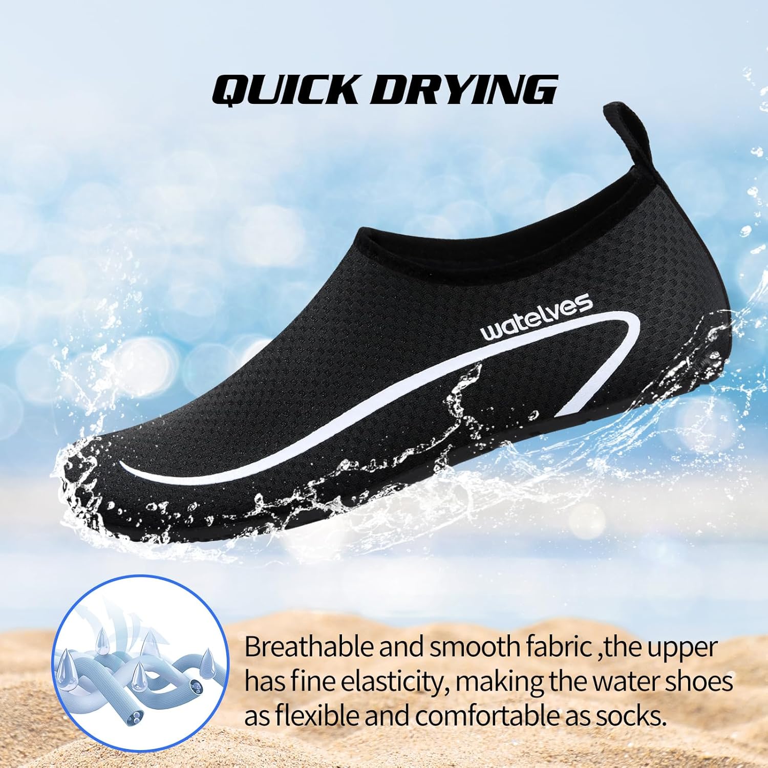 Detalle de WateLves Wasserschuhe Unisex – Schnelltrocknende Surfschuhe 34–47 EU