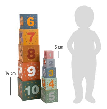 Thumbnail 4 de Small Foot Cubes à empiler « Safari » 11957 : trier, empiler et compter dès 1 an