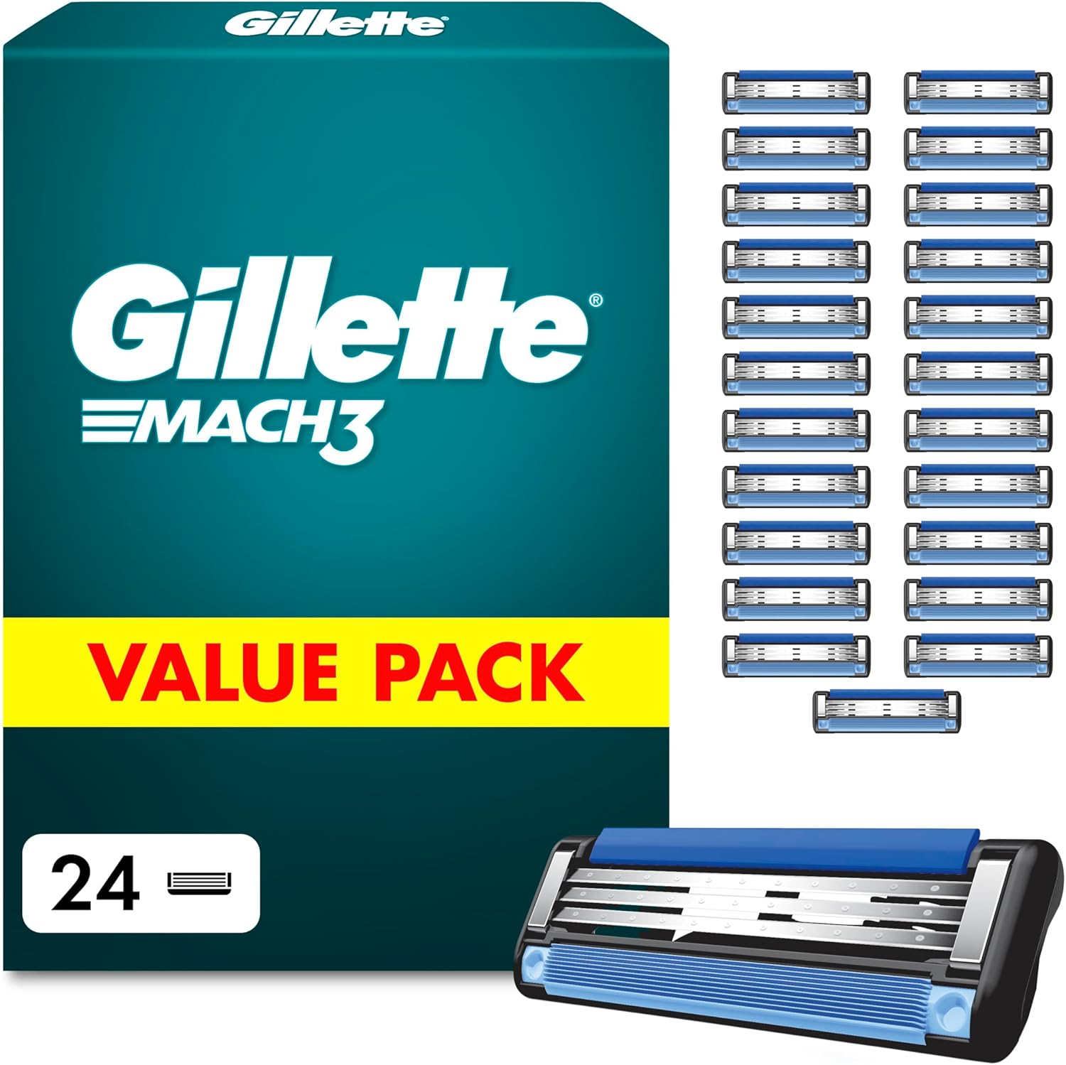 Detalle de Gillette Mach3 24 recharges