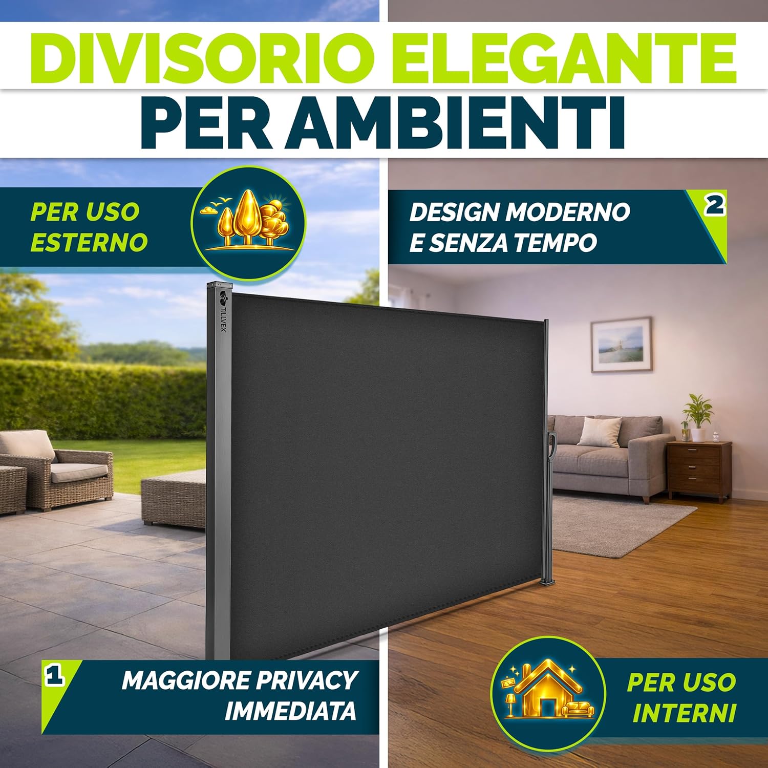 Thumbnail 5 de tillvex Tenda laterale 160 x 300 cm 🌤