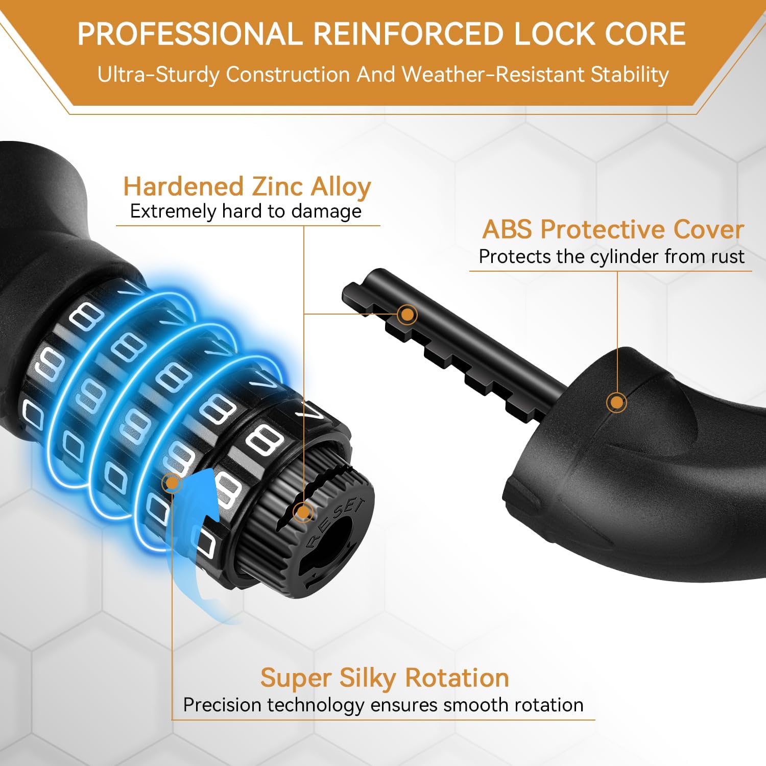 Detalle 2 de Looxmeer Bike Lock Heavy Duty 90cm