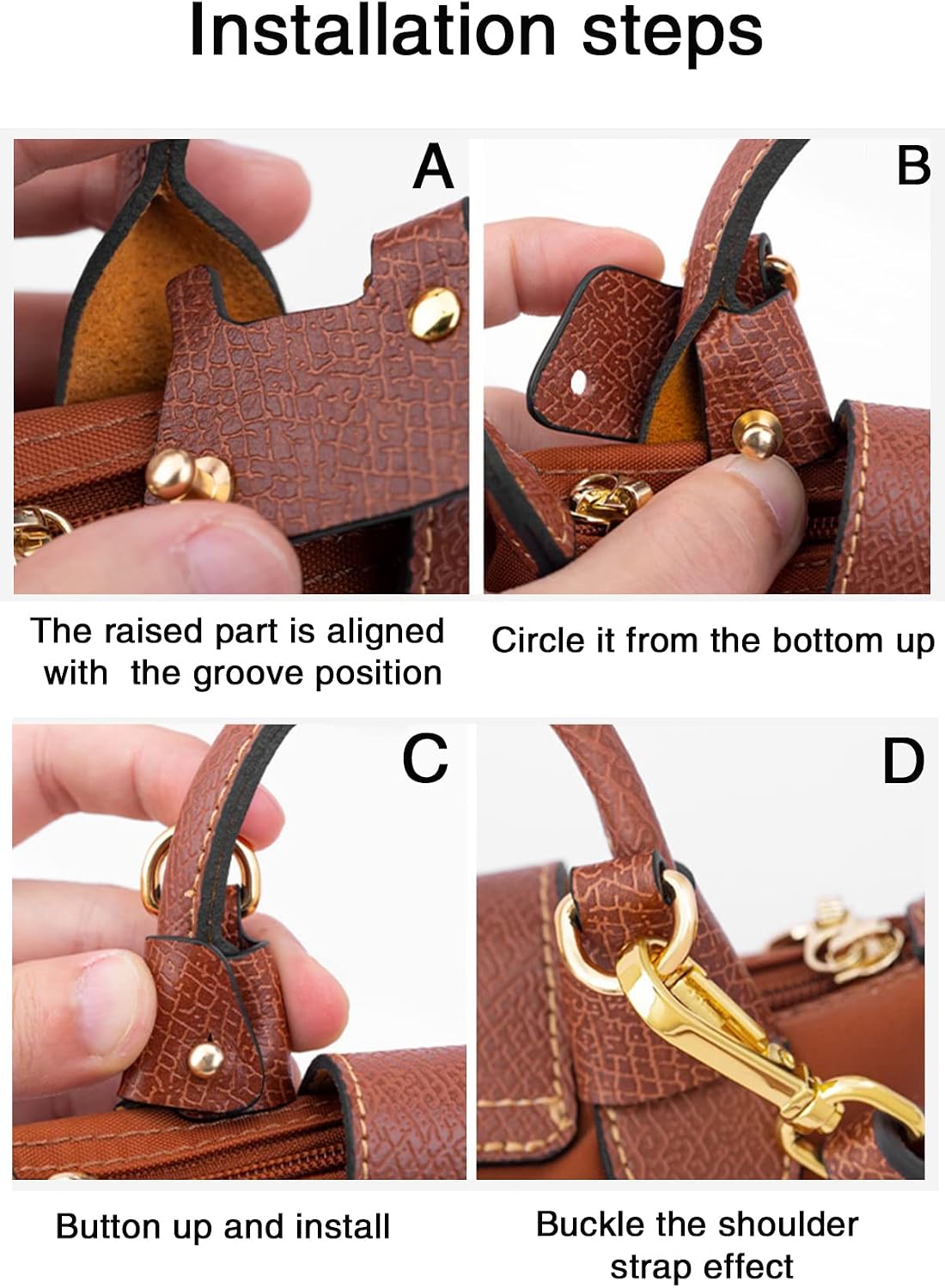 Thumbnail 5 de jiesinlov Rindsleder Crossbody Gurt für Le Pliage XS