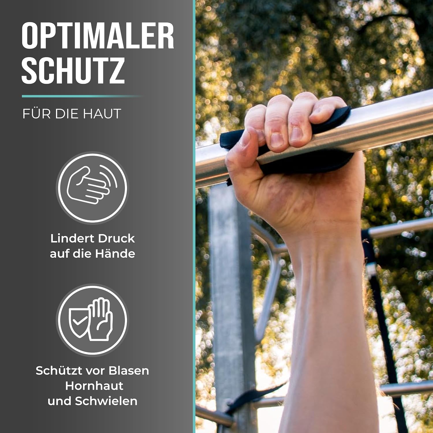 Detalle 2 de PULLUP & DIP Griffpads Griffpolster 11 x 11 cm