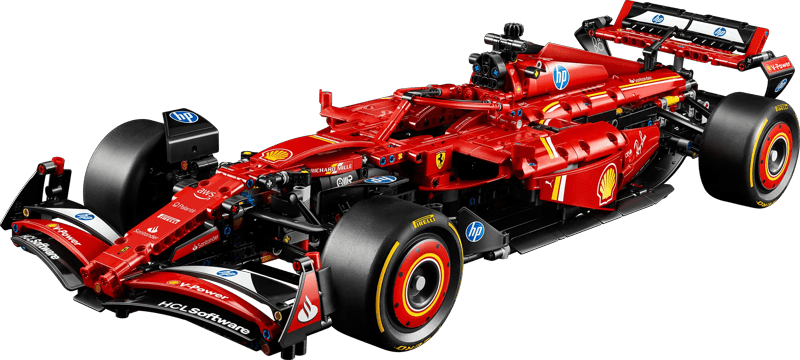 Detalle de LEGO Technic Ferrari SF-24 F1 Rennauto 42207 – Ausstellungsmodell mit 1.361 Teilen